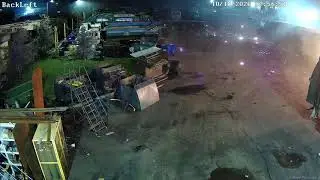Man wearing garbage bag suit sets fire to garbage trucks