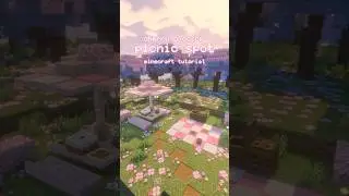 🌸 cherry blossom picnic spot tutorial | minecraft java 1.21+
