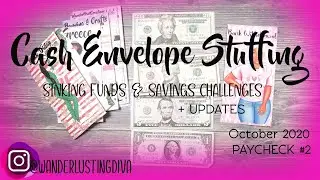 CASH ENVELOPE STUFFING | OCTOBER 2020 | PAYCHECK 2 | SINKING FUNDS &  MONEY SAVINGS CHALLENGES