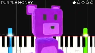 Super Bear Adventure - Purple Honey | EASY Piano Tutorial