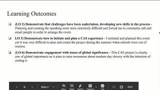 Nessia C CAS Presentation - Long Trail School