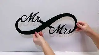 Mr. and Mrs. Infinity Metal Wall Sign