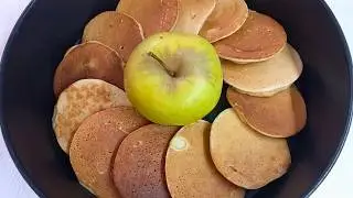 🍏A special method for making apple and cinnamon pancakes🤩