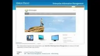 OpenText - Information Flow Demo - Create to Consume (CEM)