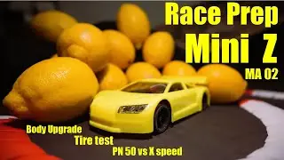 Race Prep Mini-Z - X speed vs PN50T - Faster Body, Tires #rccar #kyoshominiz #kyosho #rcracing
