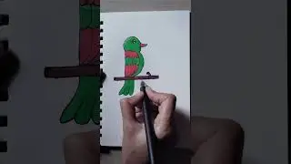 Bird drawing with letter D. Easy to draw. Easy drawing 😍. 