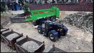 Cat and Telehandler loading GIANT RCMODELS