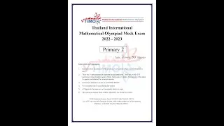 TIMO Mock Exam 2022-2023 Primary 2