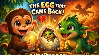 Story of a monkey and a dragon's egg❤️ #monkey #foryou #cartoon #foryourpage #kids