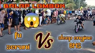 Balap liar Lombok fu seruni vs Vega BMS 😱 di pertengahan race hampir ribut