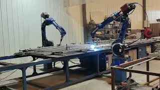 Robotic welding #FencePanel #MeshFence #SteelFence #PalisadeFence #ChainLinkFence #SecurityFence
