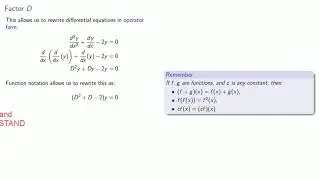 Линейные дифференциальные операторы: Введение