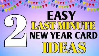 2 easy new year card making ideas / new year card idea 2021 / easy new year greeting card ideas