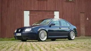 stanced Volkswagen Bora on Japanracing wheels