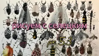 Насекомая живопись! Коллекция насекомых! Раскатал жуков валиком! #painting #watercolor #artSeleckij