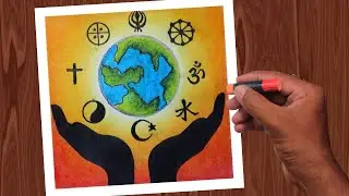 National Unity day poster drawing step by step | Unity day drawing | Rashtriya ekta diwas drawing