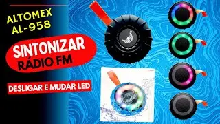 COMO COLOCAR NO MODO FM + COMO SINTONIZAR FM + COMO  MUDAR E DESLIGAR A LUZ LED.