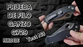 PRUEBA DE FILO TEST N3- GANZO G729 #pabloedc #edc #everydaycarry #ganzo