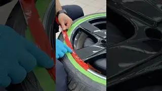 Red Rim Wrap Accent | Porsche Cayenne GTS Wheel Stripe