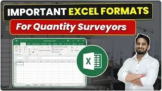 Important Excel Formats for Quantity Surveyors | BOQ Excel Format | Excel Formats for Civil Engineer