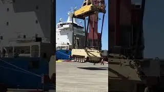 Unloading Tanks from Ship