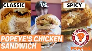 Popeye's Chicken Sandwich is back. The classic vs. the spicy. Is it worth the hype? Which is better?