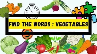 Find the Word Puzzle &ndash; VEGETABLES: Fun & Easy Word Search Game for Kids!