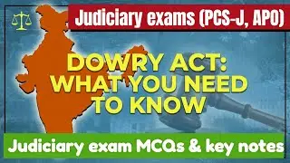 Dowry Prohibition Act | Most Important Law for Judiciary 🔥