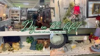 Booth Refresh + Thrift Haul: Out with Christmas, In With Fresh Finds! #thrifthaul #dayinthelife