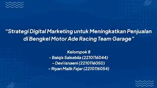 Strategi Digital Marketing untuk Meningkatkan Penjualan di Bengkel Motor Ade Racing Team Garage