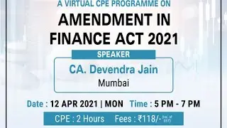 Amendment in Finance Act 2021