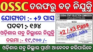 OSSC Big Vacancy 2022 ! Total Posts : 164 ! Odisha Govt Jobs 2022 ! Odisha Jobs Updates Odisha Job