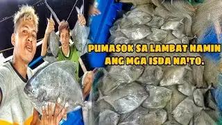 NAKA JACKPOT PA SA MGA ISDANG PAMPANO | catching squid | fish.