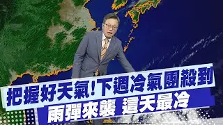 【戴立綱報氣象】把握好天氣!下週冷氣團殺到 雨彈來襲 這天最冷 20260116