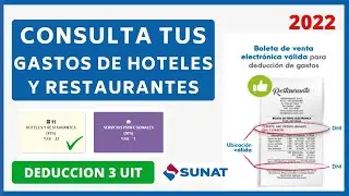 🔴CONSULTA Y REGISTRA tu gastos deducibles SUNAT| DEDUCCION 3 UIT IMPUESTO A LA RENTA PERSONA NATURAL