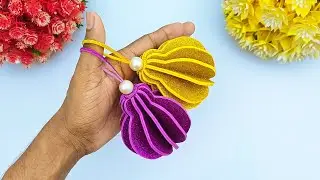 Hanging Christmas Tree Ornaments | Handmade Foam Paper Ball For Christmas Decoration | Xmas Crafts
