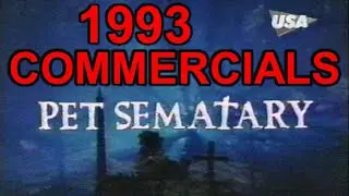 1993 - COMMERCIALS from USA Network (Pet Sematary) Cable TV