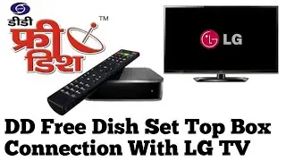 DD Free Set Top Box Connection With LG 24 inch TV // LG 24 inch TV Connection With DD Free Dish 