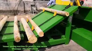 Veneer peeling machine for produce core veneer. Mesin spindles peeling