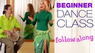 BEGINNER Dance Class - Follow Along (Belly Dance Fitness) | Jensuya
