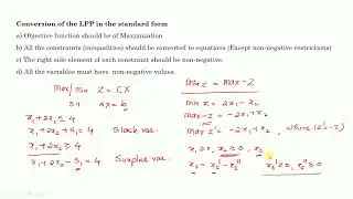 Standard Form of LPP