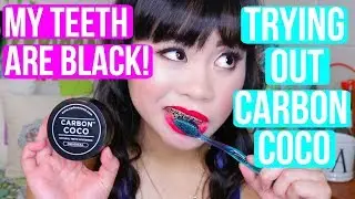 MY TEETH ARE BLACK?! TRYING OUT CARBON COCO CHARCOAL TEETH WHITENING | Little Red Alice