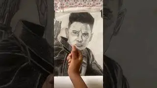 Hawkey of Marvel Realistic Sketch #art #youtubeshorts #drawing #sketch #artist #pencildrawing #trend