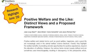 Research Highlight: Positive animal welfare