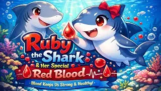 Ruby the Shark & Her Special Red Blood 🦈❤️ | Kids Educational Story | Anime Ocean Tale #kidsstories