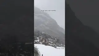Kuari pass trek route 🌨❄️ #snowadventure #kuaripass #trekking #snowfall #adventure