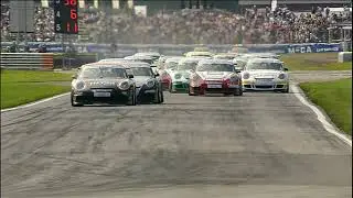 Karlskoga 2010 Carrera Cup Race 2 Start [AI Upscaled]