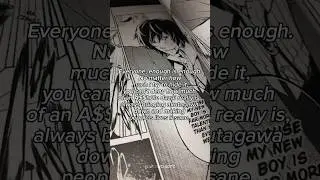 The truth. #bsd #bungoustraydogs #dazai #chuuya #soukoku #fyodor #anime #manga