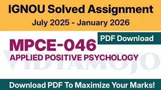 IGNOU MPCE 046 Solved Assignment 2025-26 PDF Download | MAPC: MA Psychology 2nd Year