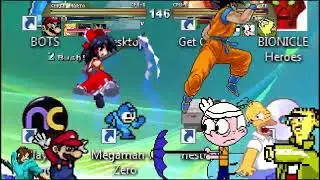 Mugen Request #4 Super Mario, Reimu Hakurei, Homer,  Son Goku vs Ed, Lincoln Loud, Gumball, Andy